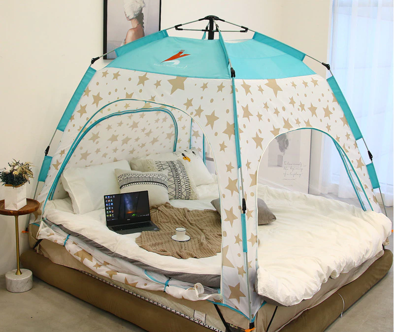 Cheap Goat Tents Fully Automatic Indoor Bed Tent Kids Children Playhouse Dream Princess Tent Windproof Winter Warm Summer Mosquito Net Tent 4size