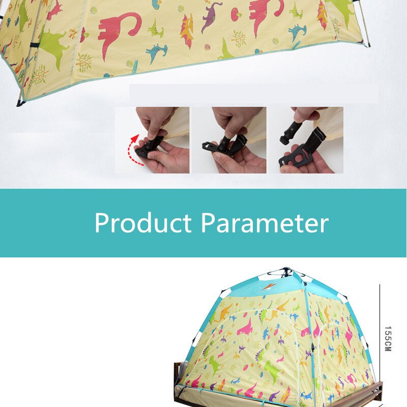 Cheap Goat Tents Fully Automatic Indoor Bed Tent Kids Children Playhouse Dream Princess Tent Windproof Winter Warm Summer Mosquito Net Tent 4size