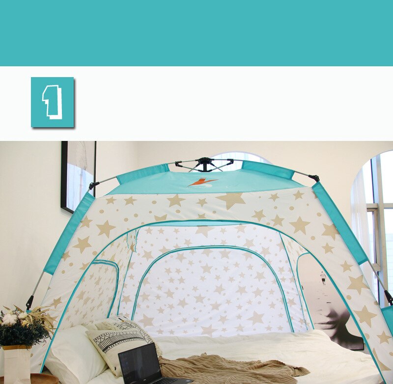 Cheap Goat Tents Fully Automatic Indoor Bed Tent Kids Children Playhouse Dream Princess Tent Windproof Winter Warm Summer Mosquito Net Tent 4size