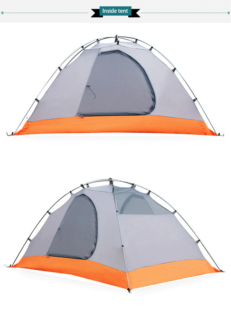 Cheap Goat Tents Hewolf 2 Person Waterproof Camping Tent For Outdoor Recreation Double Layer 4 Seasons Hiking Fishing Beach Tourist Tents