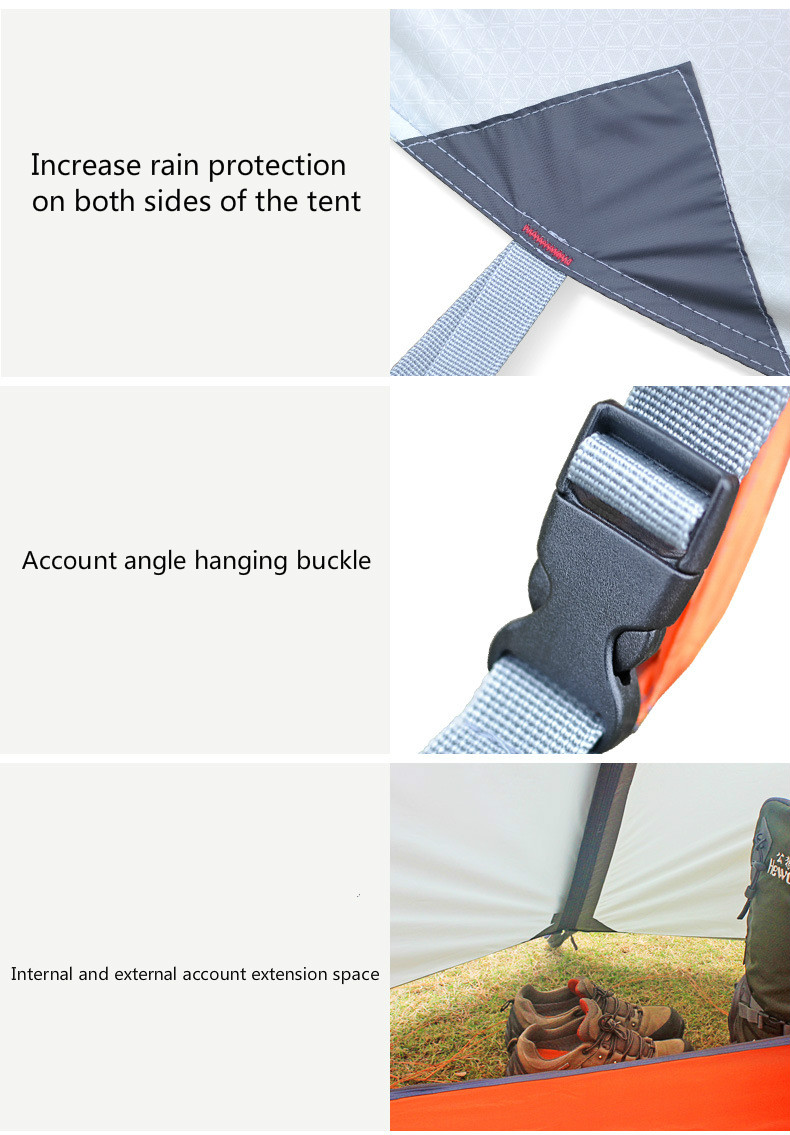 Cheap Goat Tents Hewolf 4 Seasons Outdoor Mountaineering Professional Double Double Tent Set Wild Camping Equipment Ultra Light Snow Skirt Tent