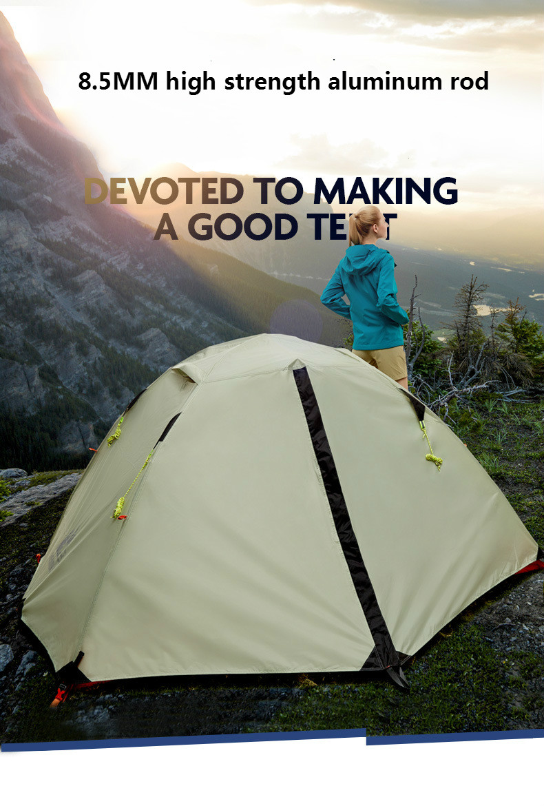 Cheap Goat Tents Hewolf 4 Seasons Outdoor Mountaineering Professional Double Double Tent Set Wild Camping Equipment Ultra Light Snow Skirt Tent