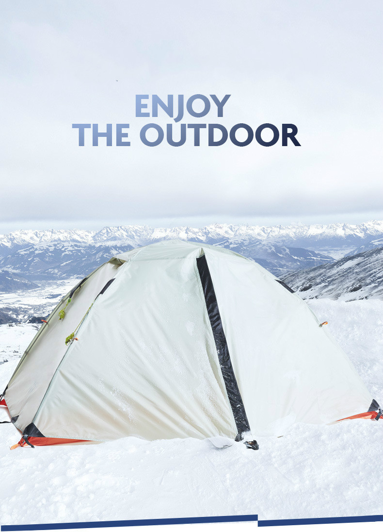 Cheap Goat Tents Hewolf 4 Seasons Outdoor Mountaineering Professional Double Double Tent Set Wild Camping Equipment Ultra Light Snow Skirt Tent
