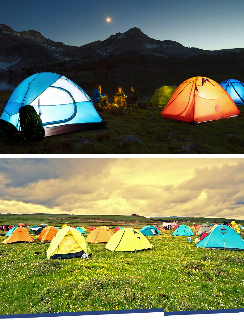 Cheap Goat Tents Hewolf Outdoor Camping Tent Double Layer Ultralight 2 Persons Tent Four Seasons Waterproof Breathable Winter Tent Camping Hike