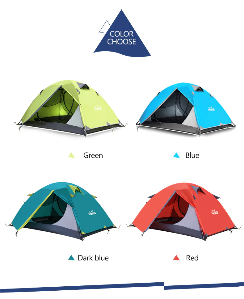 Cheap Goat Tents Hewolf Outdoor Camping Tent Double Layer Ultralight 2 Persons Tent Four Seasons Waterproof Breathable Winter Tent Camping Hike
