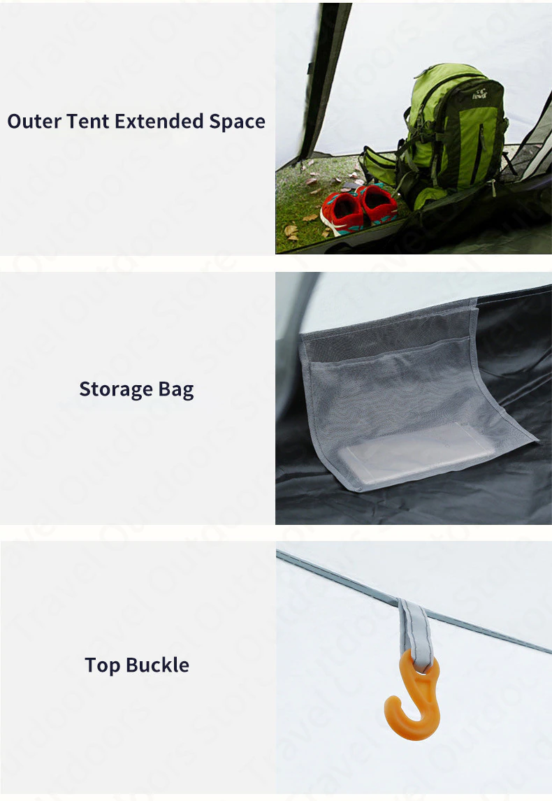 Cheap Goat Tents Hewolf Outdoor Winter Camping Tent 2 Persons Double Layer Waterproof Aluminum Alloy Tent Pole Breathable Double Doors Tent
