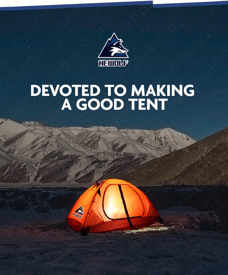 Cheap Goat Tents Hewolf Outdoor Winter Camping Tent 2 Persons Double Layer Waterproof Aluminum Alloy Tent Pole Breathable Double Doors Tent