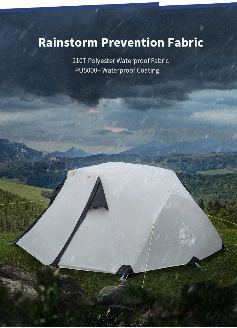 Cheap Goat Tents Hewolf Outdoor Winter Camping Tent 2 Persons Double Layer Waterproof Aluminum Alloy Tent Pole Breathable Double Doors Tent