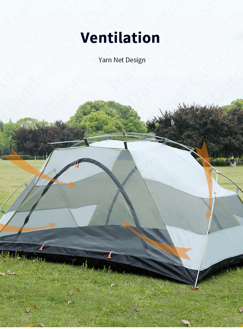 Cheap Goat Tents Hewolf Outdoor Winter Camping Tent 2 Persons Double Layer Waterproof Aluminum Alloy Tent Pole Breathable Double Doors Tent