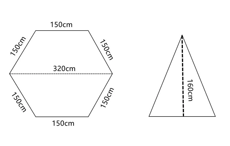 Cheap Goat Tents Hexagonal Pyramid Tent Outdoor Camping Tent Ultralight Double Layer Waterproof Teepee 4 Season Hiking Backpacking Tent Tipi Tent