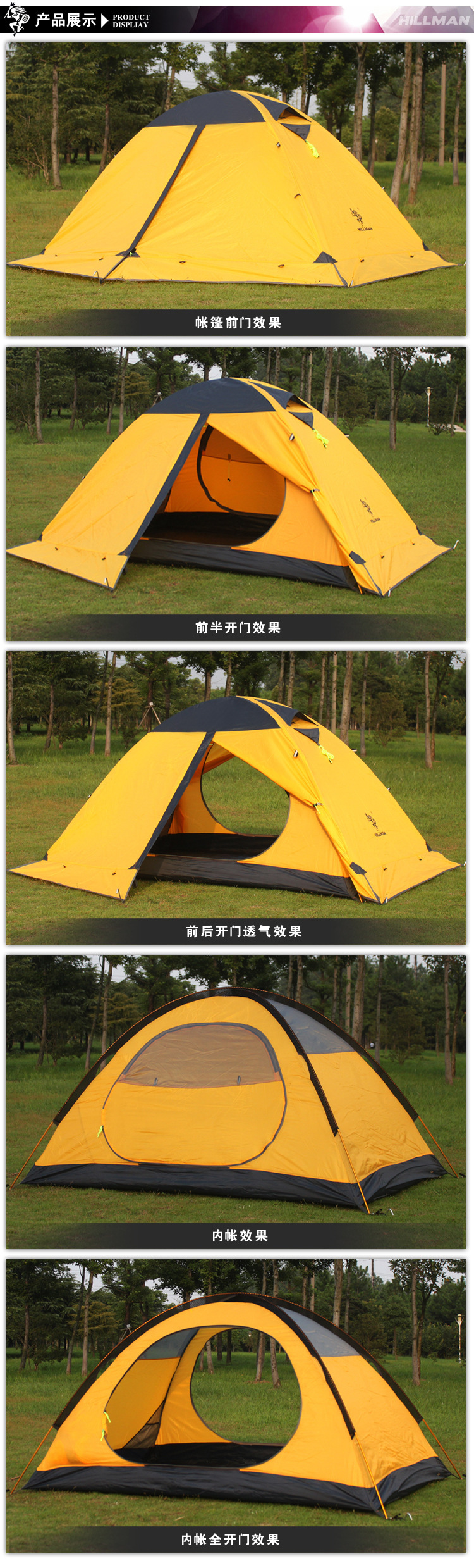 Cheap Goat Tents Hillman 2 Person Aluminum Pole Ultralight Double Layer Waterproof Windproof With Snow Skirt Camping Tent Barraca Beach Bivvy