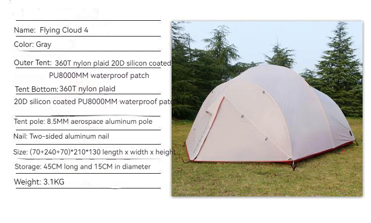 Cheap Goat Tents Hillman 4 More Than Double Aluminum Feiyunjiang Outdoor Tent Pole Ultra Light Coated Silicon Ul Waterproof Camping Tent