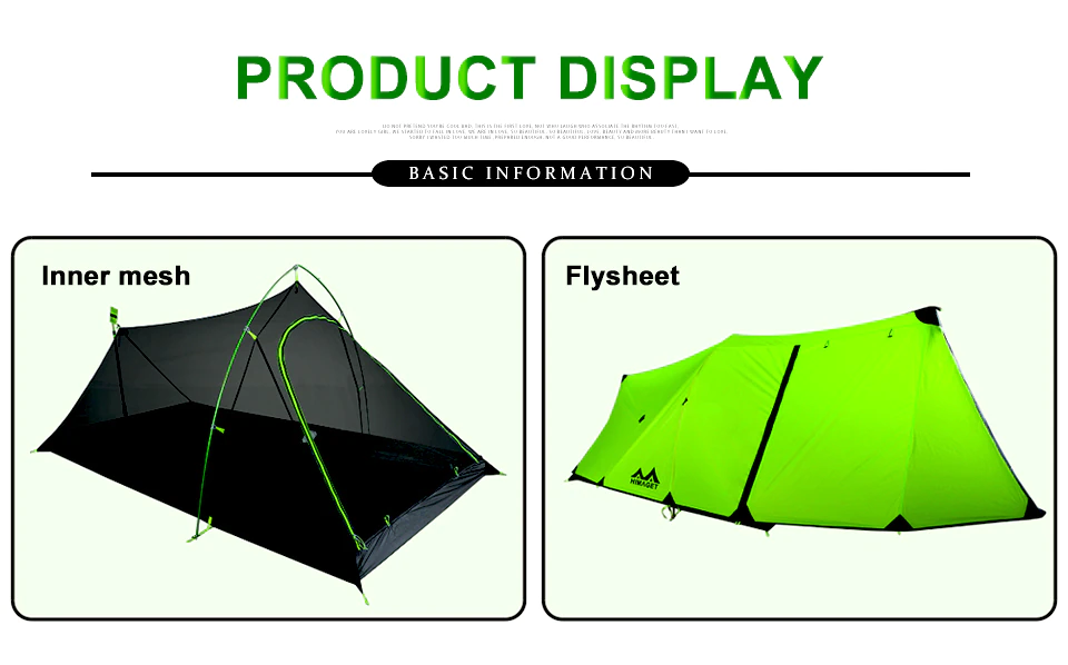 Cheap Goat Tents Himaget Tent 25d Nylon Tent Silicone Coating 2 Person Double Layers Aluminum Alloy Rod Camping Traveling Tent 4 Season