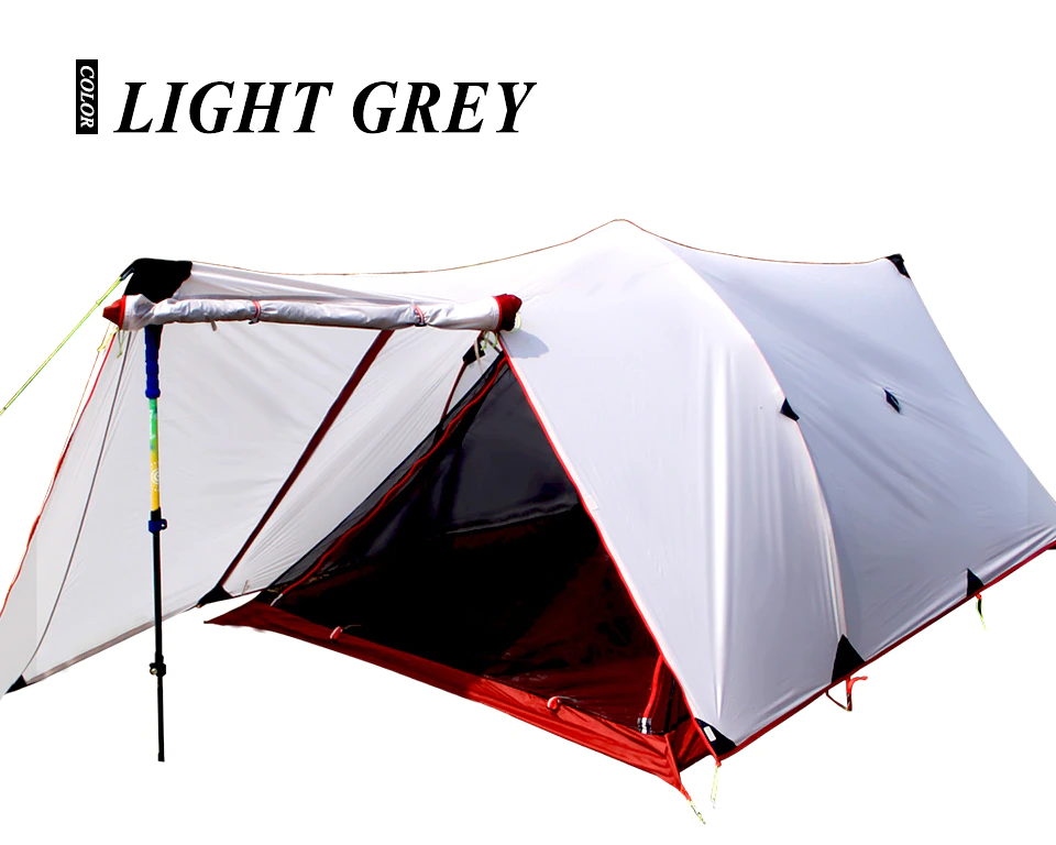 Cheap Goat Tents Himaget Tent 25d Nylon Tent Silicone Coating 2 Person Double Layers Aluminum Alloy Rod Camping Traveling Tent 4 Season