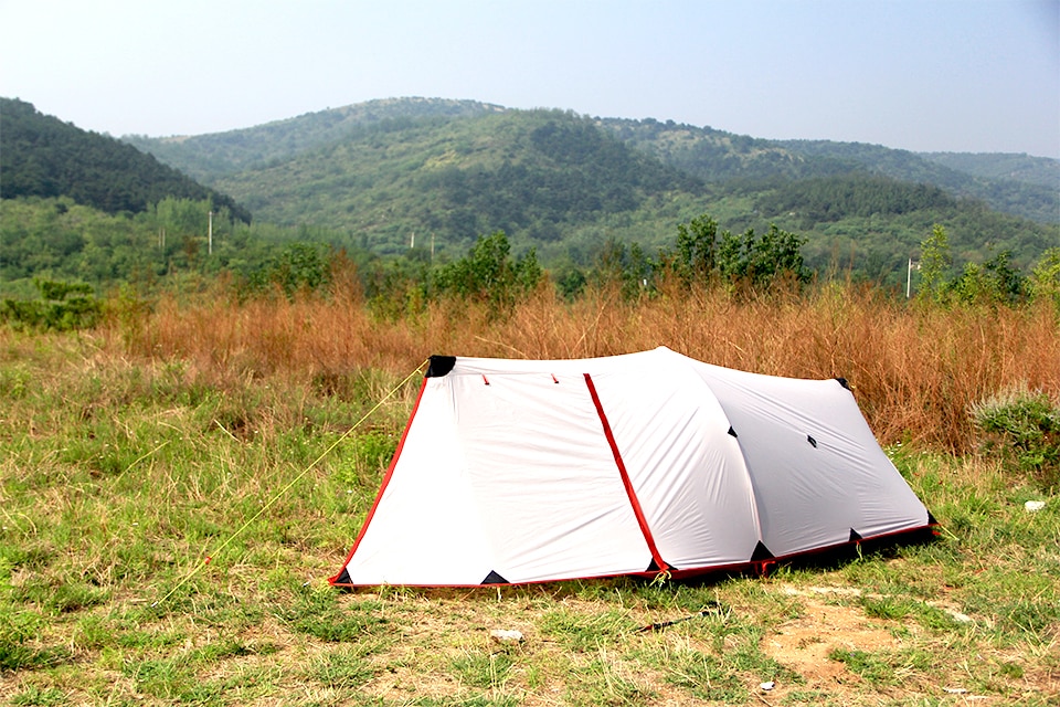 Cheap Goat Tents Himaget Tent 25d Nylon Tent Silicone Coating 2 Person Double Layers Aluminum Alloy Rod Camping Traveling Tent 4 Season