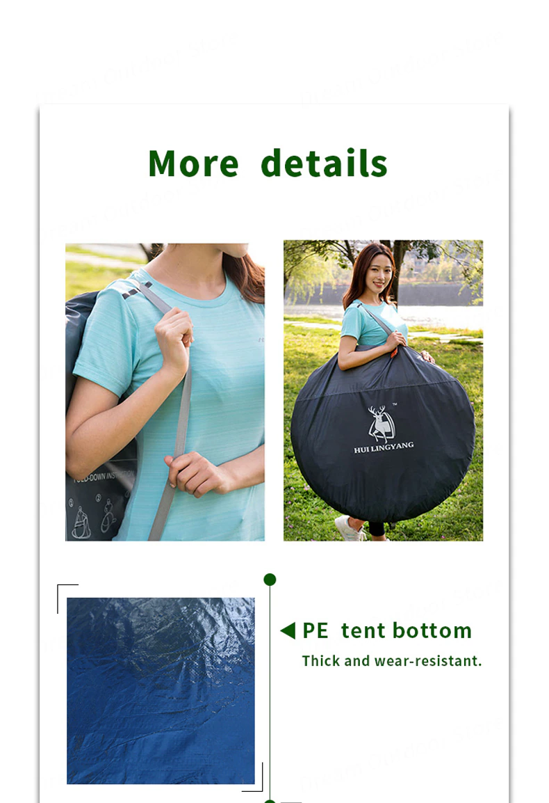 Cheap Goat Tents Hui Lingyang Throw Tent Outdoor Automatic Tents Throwing Pop Up Waterproof Camping Hiking Tent Waterproof Large Family Tents