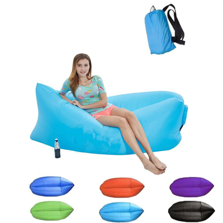 Cheap Goat Tents Inflatable Sofa Cushion Camping Air Tent Bed Sleeping Bag Lazy Beach Air Mattress Folding Lounger Chair Garden Outdoor Furniture