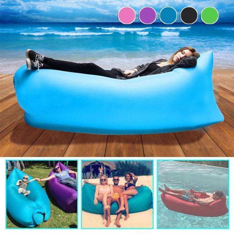 Cheap Goat Tents Inflatable Sofa Cushion Camping Air Tent Bed Sleeping Bag Lazy Beach Air Mattress Folding Lounger Chair Garden Outdoor Furniture