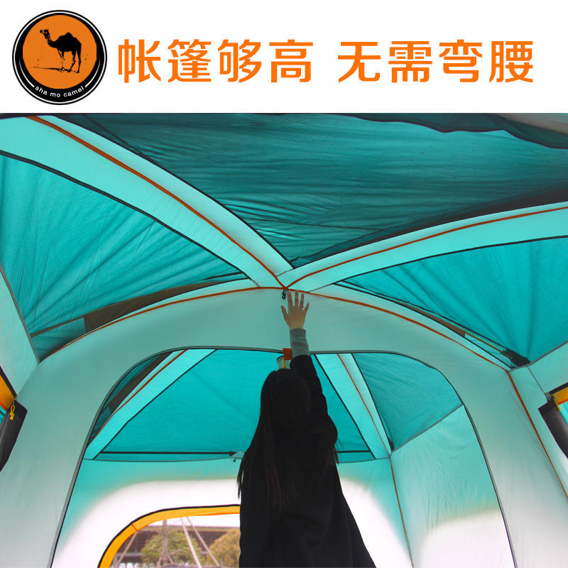 Cheap Goat Tents L Size Ultralarge 6 10 12 Double Layers Outdoor 2living Rooms And 1hall Family Camping Tourist Tent In Top Quality Large Space