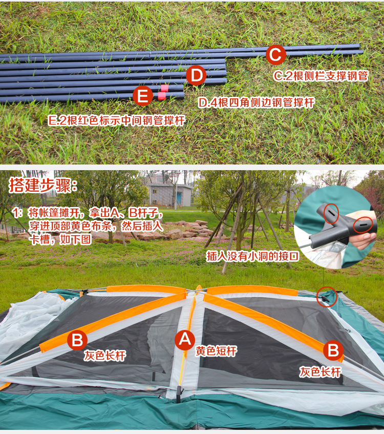 Cheap Goat Tents L Size Ultralarge 6 10 12 Double Layers Outdoor 2living Rooms And 1hall Family Camping Tourist Tent In Top Quality Large Space