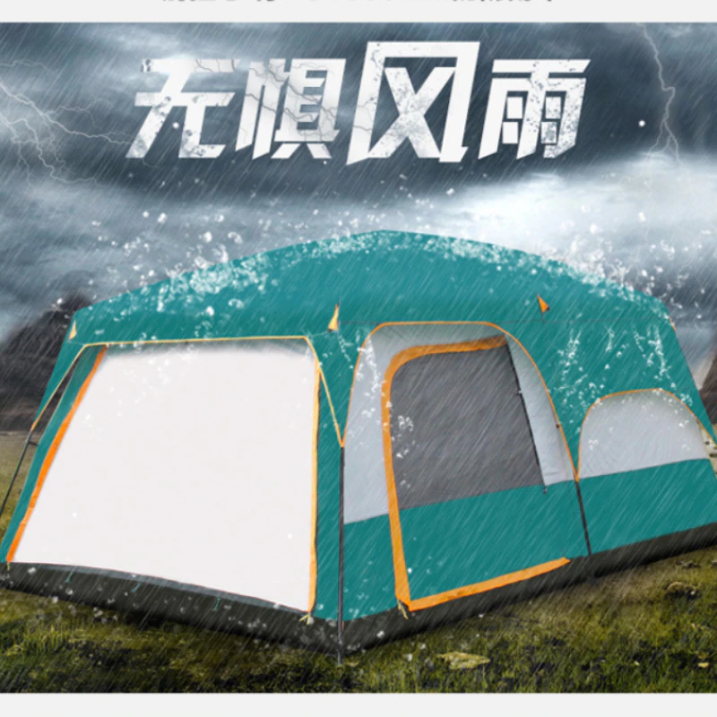 Cheap Goat Tents L Size Ultralarge 6 10 12 Double Layers Outdoor 2living Rooms And 1hall Family Camping Tourist Tent In Top Quality Large Space
