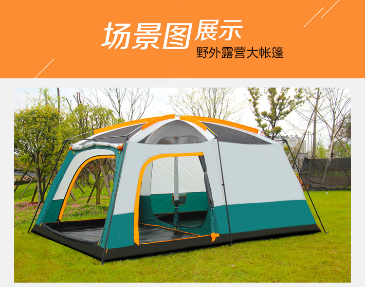 Cheap Goat Tents L Size Ultralarge 6 10 12 Double Layers Outdoor 2living Rooms And 1hall Family Camping Tourist Tent In Top Quality Large Space