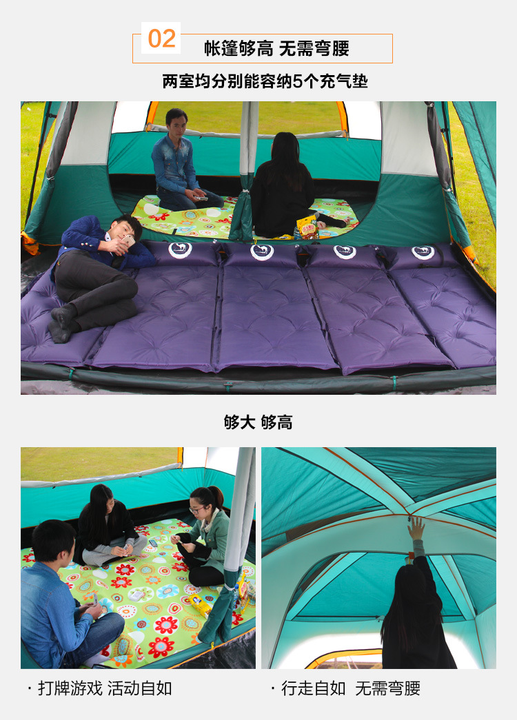 Cheap Goat Tents L Size Ultralarge 6 10 12 Double Layers Outdoor 2living Rooms And 1hall Family Camping Tourist Tent In Top Quality Large Space