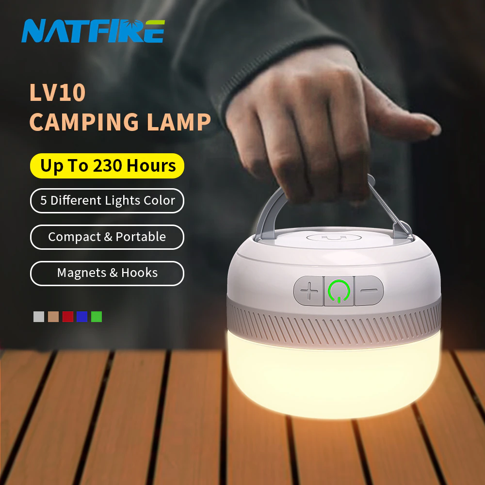 Cheap Goat Tents Lv10 Rechargeable Camping Lantern 230 Hour Camping Flashlight With Magnet Lighting Fixture Tent Fishing Portable Emergency Light