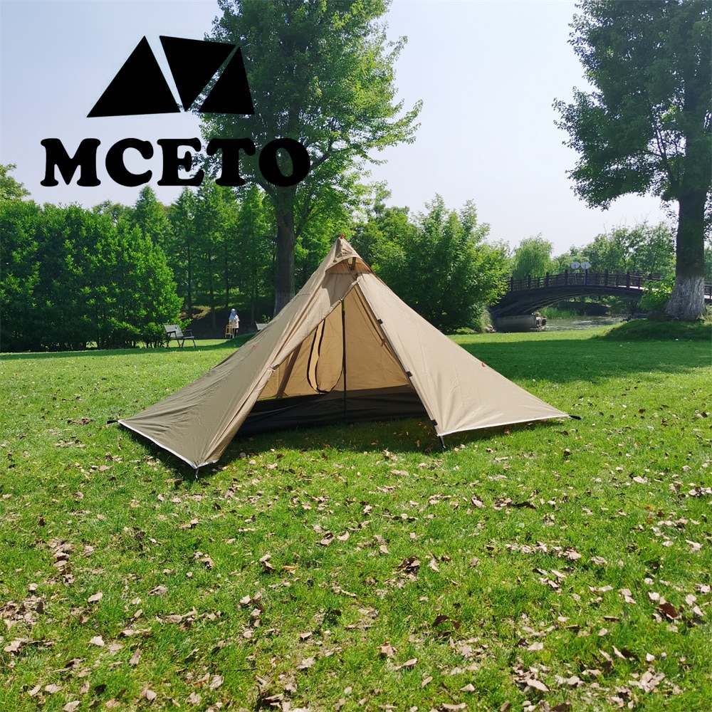Cheap Goat Tents Mceto 1 Person Pyramid Tent Rodless Backpacking Hiking Camping Equipment Inner And Outside Flysheet