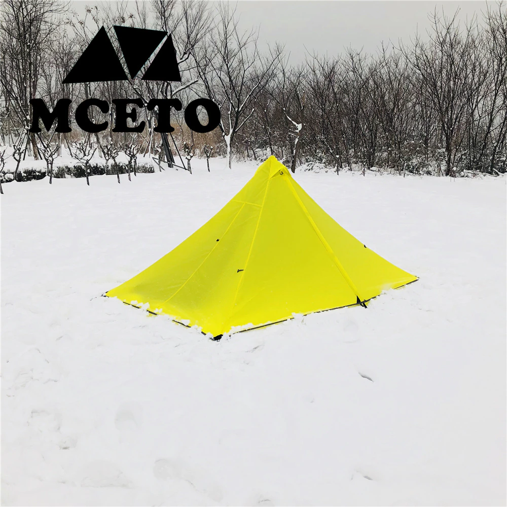 Cheap Goat Tents Mceto 1 Person Pyramid Tent Rodless Backpacking Hiking Camping Equipment Inner And Outside Flysheet