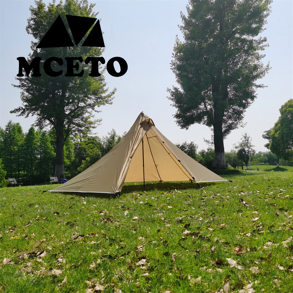 Cheap Goat Tents Mceto 1 Person Pyramid Tent Rodless Backpacking Hiking Camping Equipment Inner And Outside Flysheet