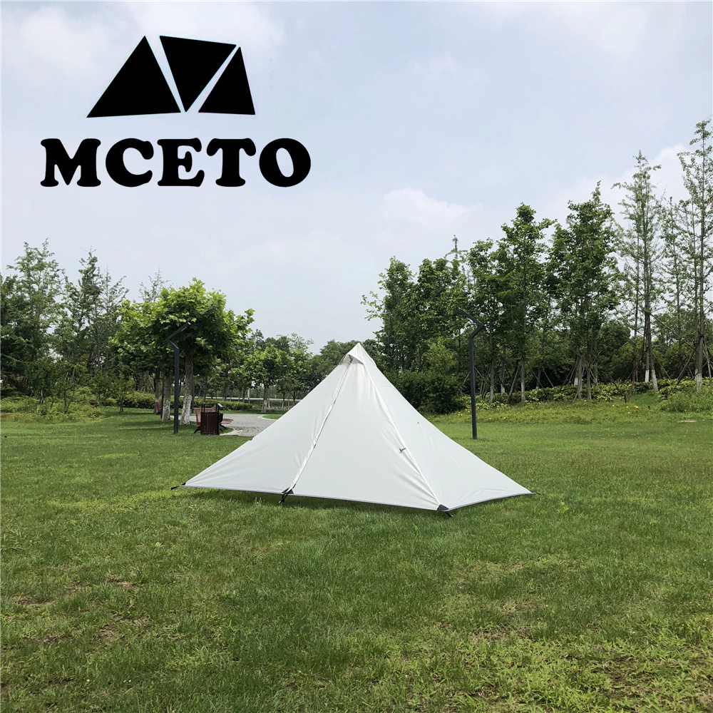 Cheap Goat Tents Mceto 1 Person Pyramid Tent Rodless Backpacking Hiking Camping Equipment Inner And Outside Flysheet