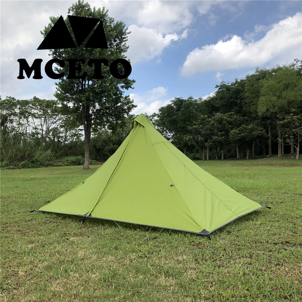 Cheap Goat Tents Mceto 1 Person Pyramid Tent Rodless Backpacking Hiking Camping Equipment Inner And Outside Flysheet