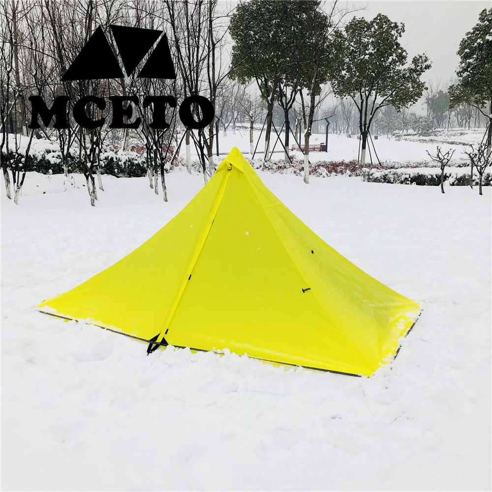 Cheap Goat Tents Mceto 1 Person Pyramid Tent Rodless Backpacking Hiking Camping Equipment Inner And Outside Flysheet