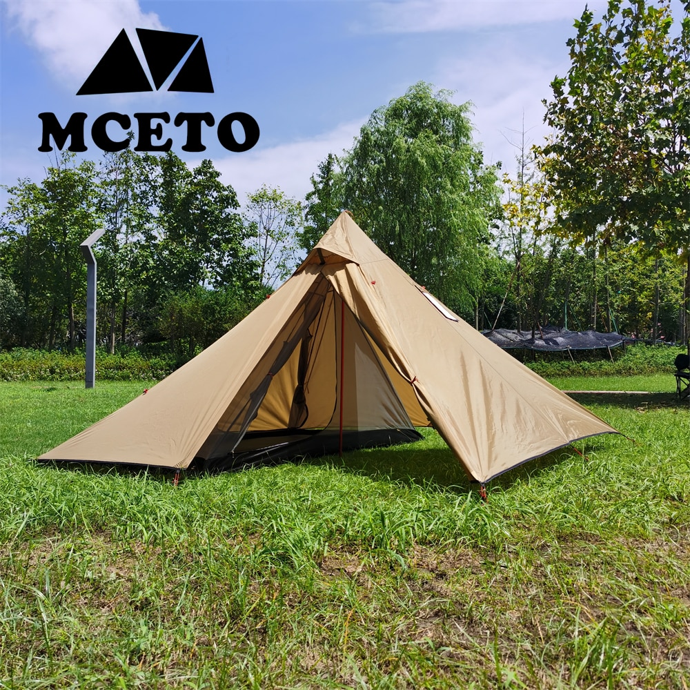 Cheap Goat Tents Mceto 1 Person Tipi Rainfly Hot Tent 270cm Lightweight Hunting Family Team Backpacking Camping Hiking Equipment