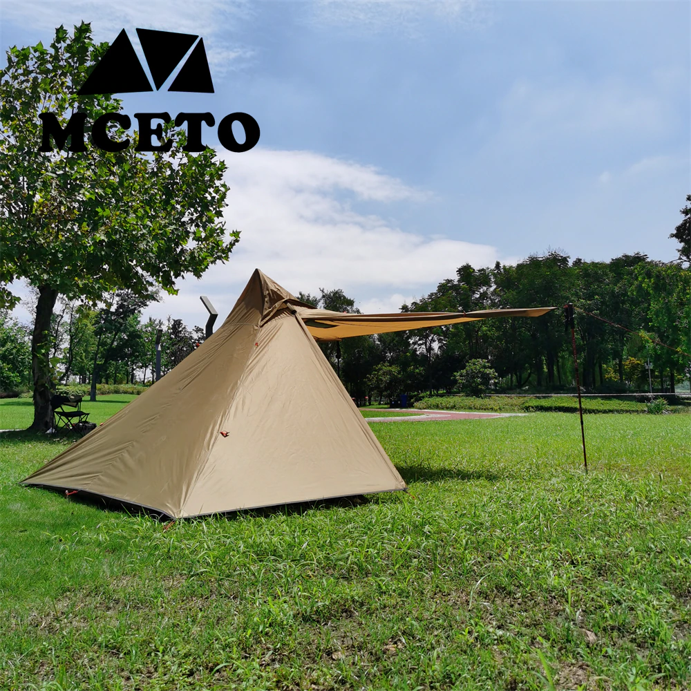 Cheap Goat Tents Mceto 1 Person Tipi Rainfly Hot Tent 270cm Lightweight Hunting Family Team Backpacking Camping Hiking Equipment