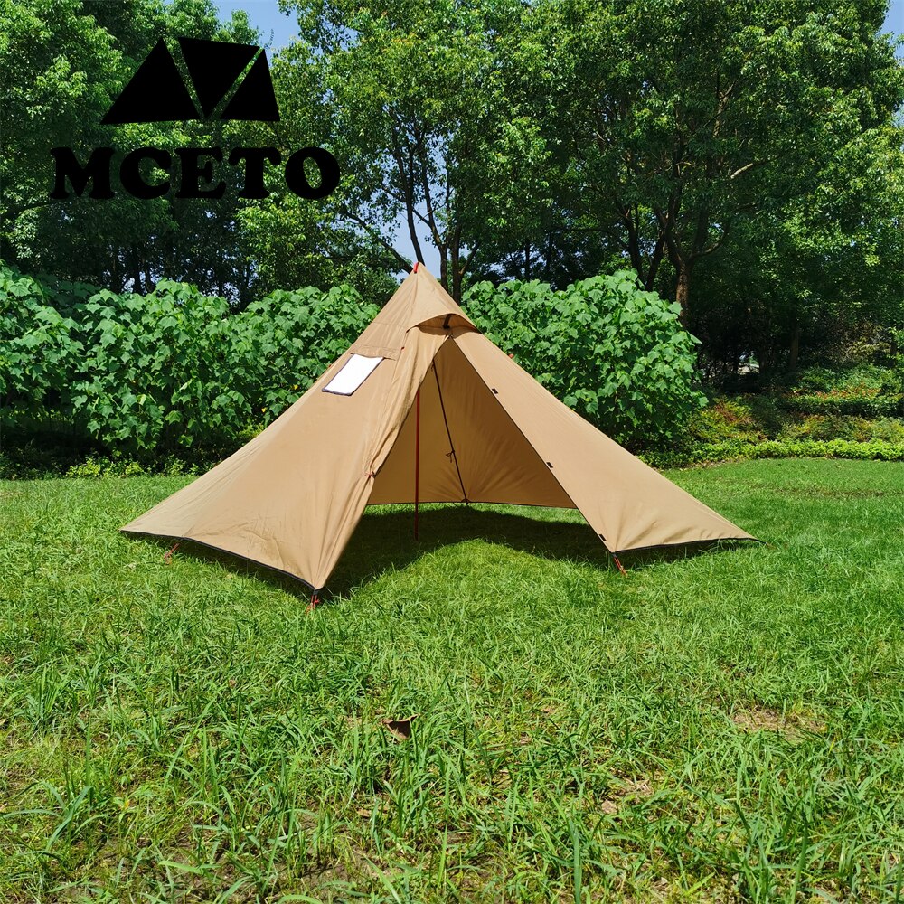 Cheap Goat Tents Mceto 1 Person Tipi Rainfly Hot Tent 270cm Lightweight Hunting Family Team Backpacking Camping Hiking Equipment