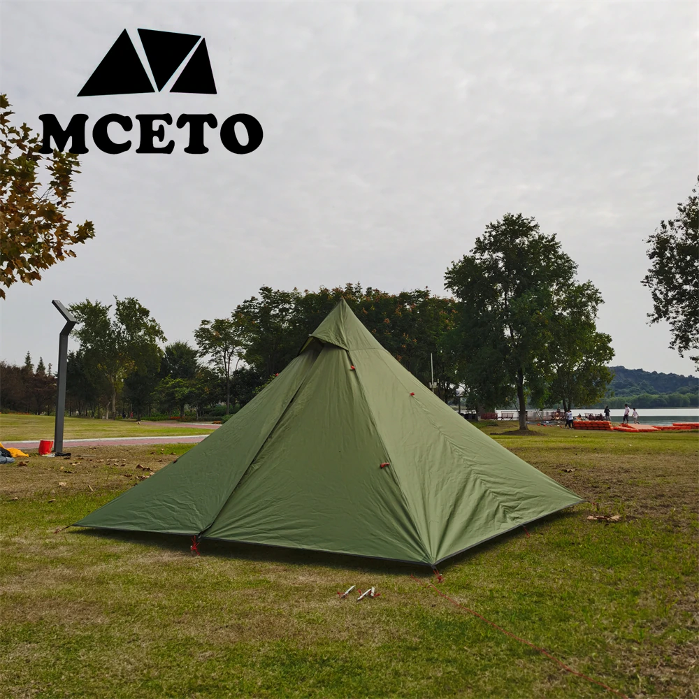 Cheap Goat Tents Mceto 1 Person Tipi Rainfly Hot Tent 270cm Lightweight Hunting Family Team Backpacking Camping Hiking Equipment