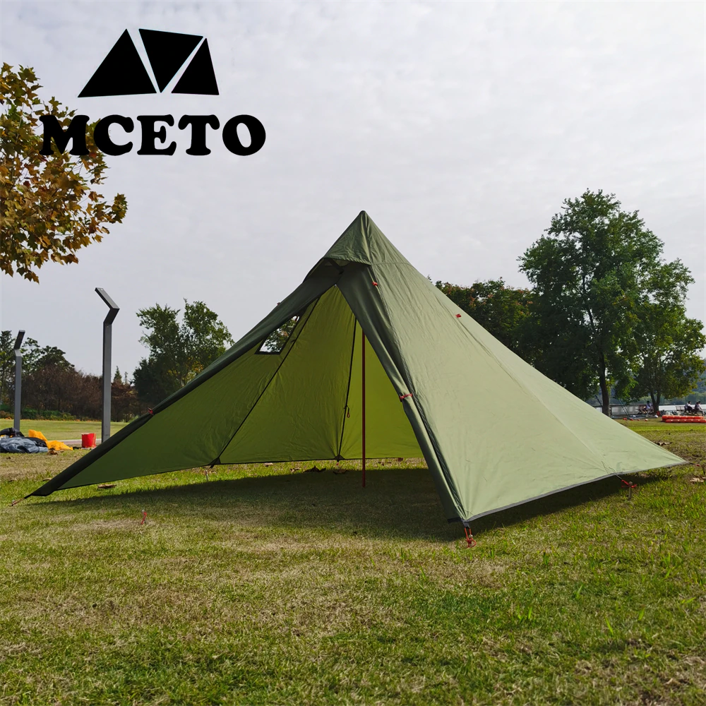 Cheap Goat Tents Mceto 1 Person Tipi Rainfly Hot Tent 270cm Lightweight Hunting Family Team Backpacking Camping Hiking Equipment