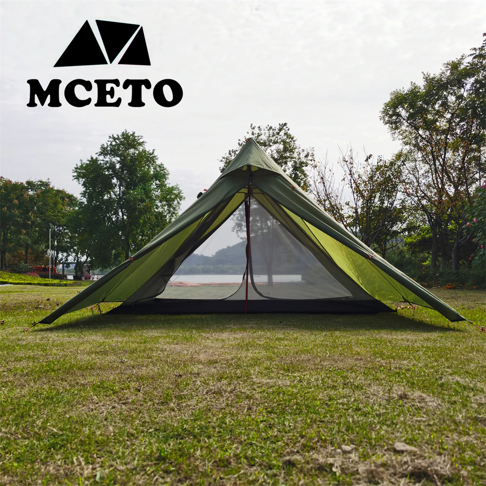 Cheap Goat Tents Mceto 1 Person Tipi Rainfly Hot Tent 270cm Lightweight Hunting Family Team Backpacking Camping Hiking Equipment