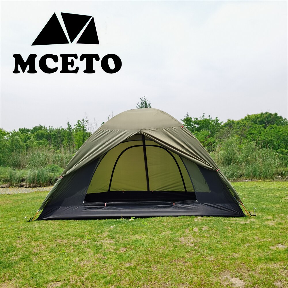 Cheap Goat Tents Mceto Outdoor 6 Person Double Layer Dome Large Family Camping Tent Aluminium Pole Party Adventure Equipment