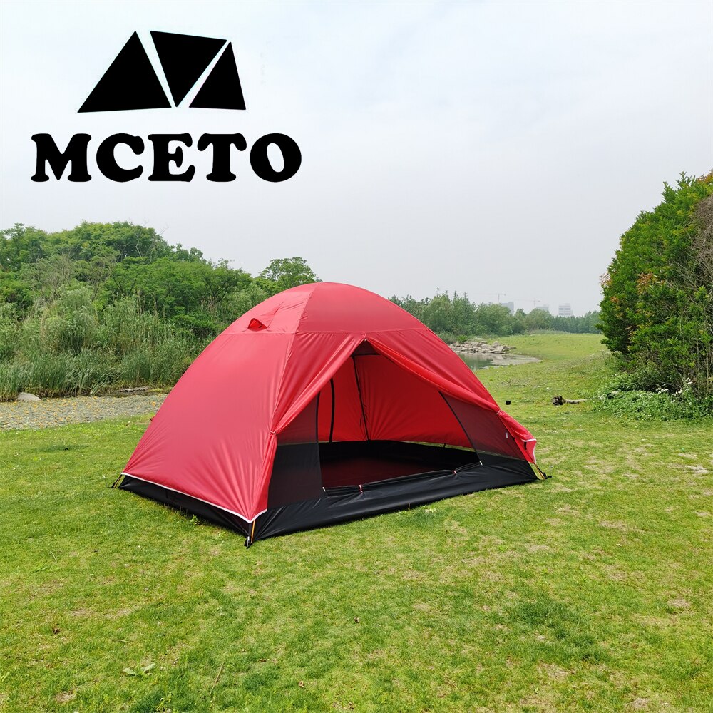 Cheap Goat Tents Mceto Outdoor 6 Person Double Layer Dome Large Family Camping Tent Aluminium Pole Party Adventure Equipment