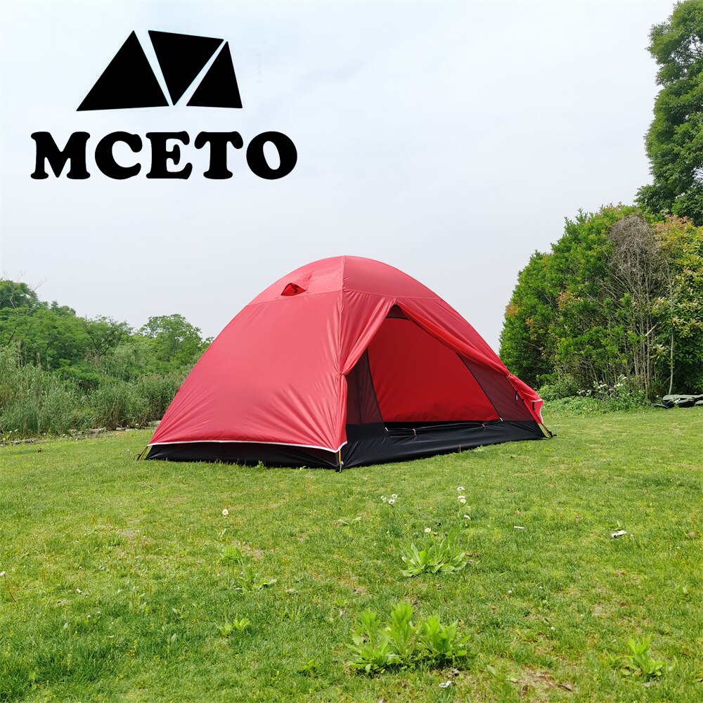 Cheap Goat Tents Mceto Outdoor 6 Person Double Layer Dome Large Family Camping Tent Aluminium Pole Party Adventure Equipment