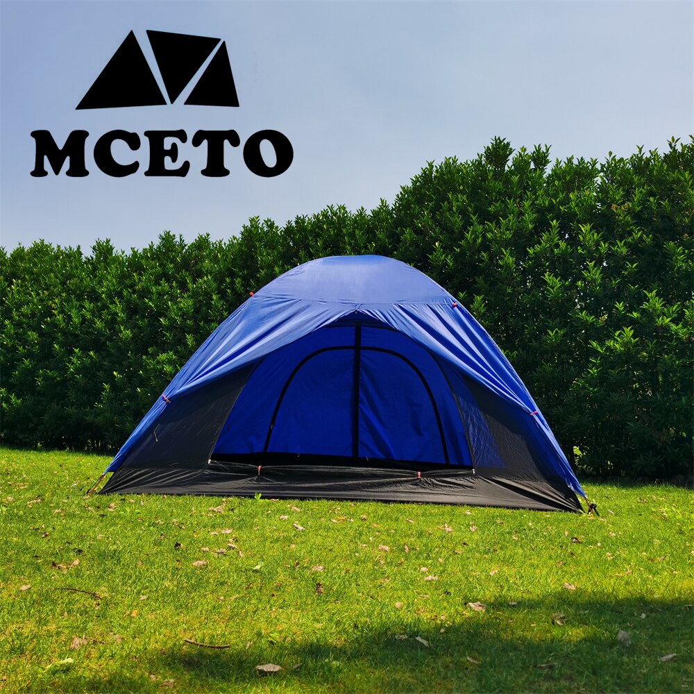 Cheap Goat Tents Mceto Outdoor 6 Person Double Layer Dome Large Family Camping Tent Aluminium Pole Party Adventure Equipment