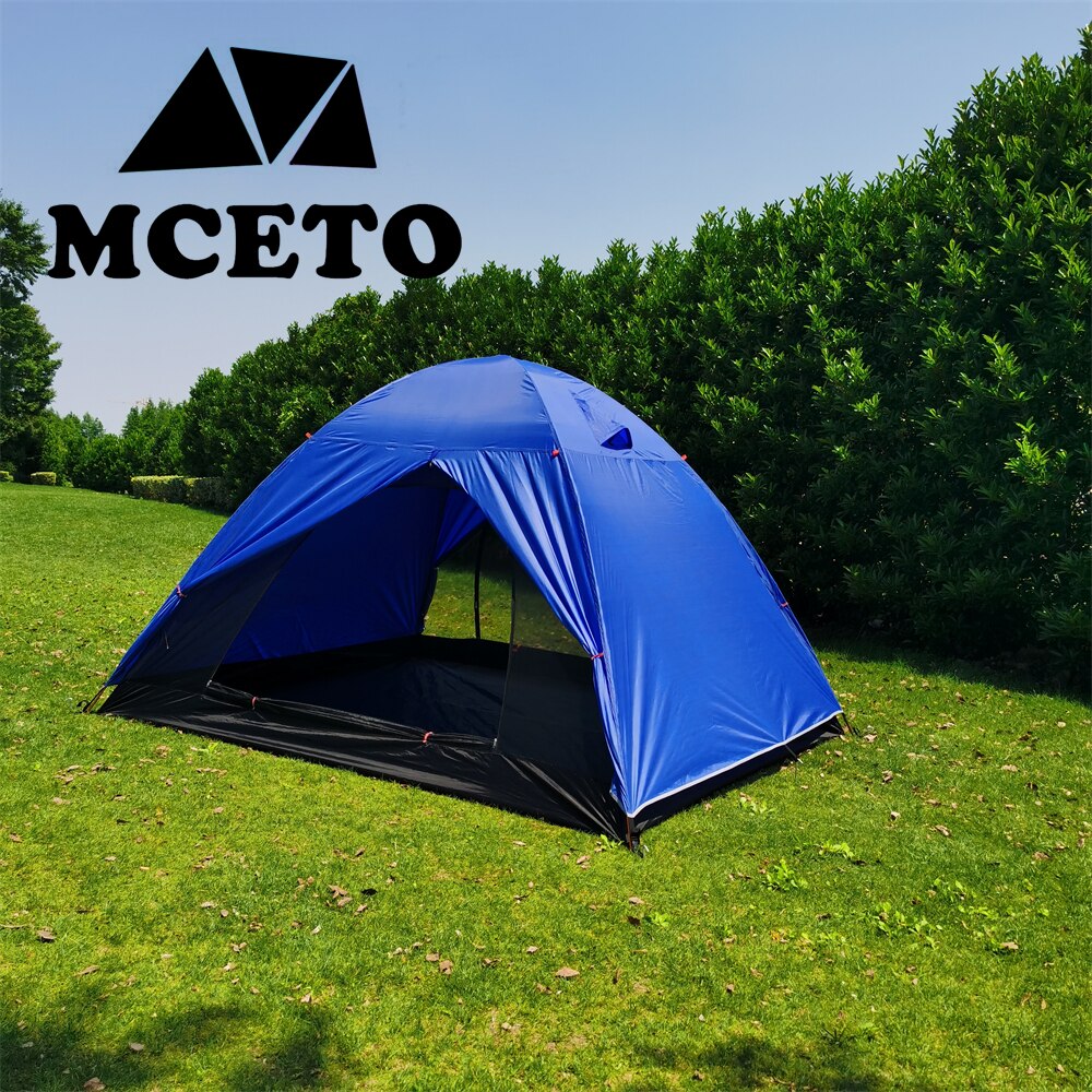 Cheap Goat Tents Mceto Outdoor 6 Person Double Layer Dome Large Family Camping Tent Aluminium Pole Party Adventure Equipment