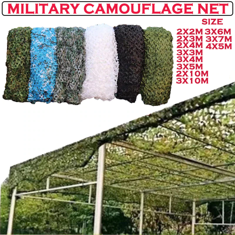Cheap Goat Tents Military Camouflage Mesh Camouflage Mesh Military Mesh Shade Net Hunting Garden Car Outdoor Camping Shade Tent 4x5m3x10m2x2m