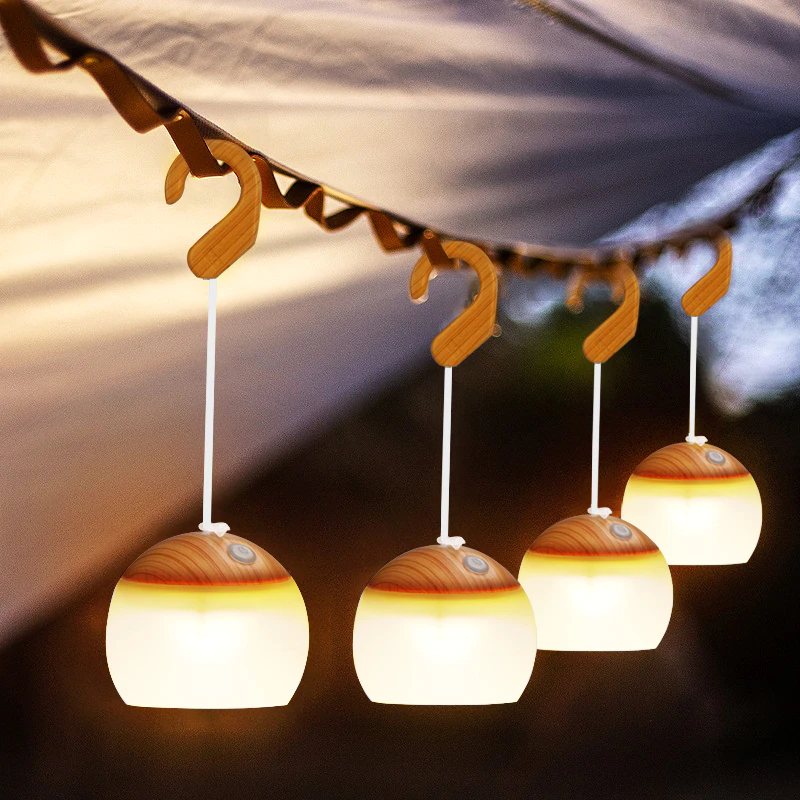 Cheap Goat Tents Mini Retro Camping Lantern Usb Rechargeable Haning Hook Night Light Battery Powered Tent Table Light For Outdoor Emergency
