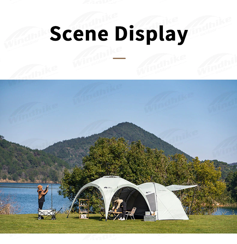 Cheap Goat Tents Mobi Garden Camping Tent 4persons Large Space 1.8m Lobby Double Door Outdoor Portable Waterproof Oxford Cloth Hiking Family Tent