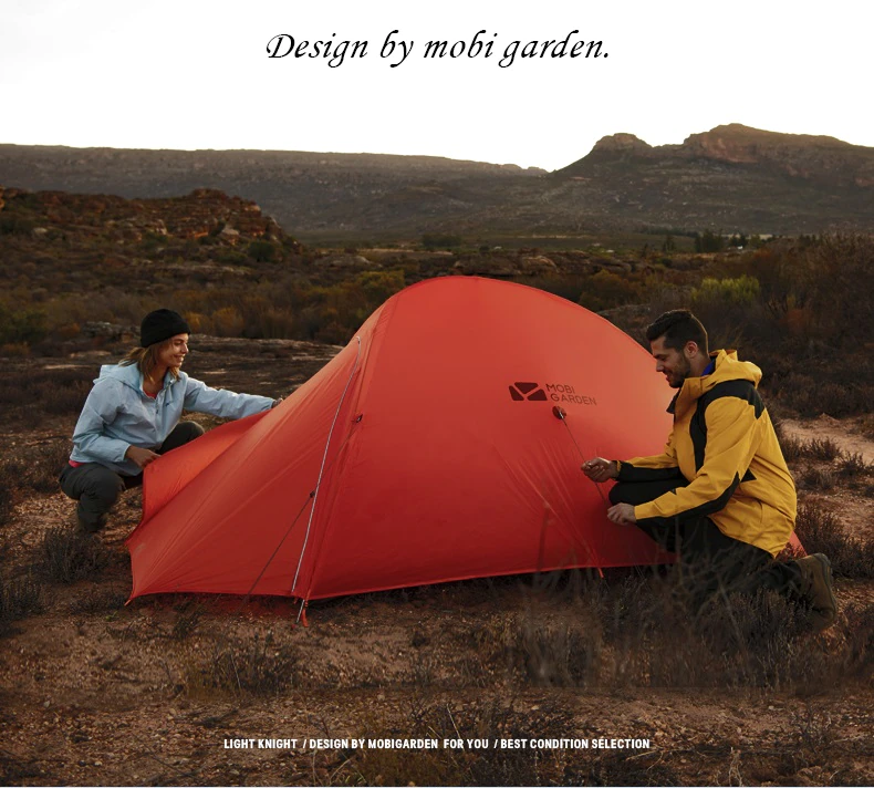 Cheap Goat Tents Mobi Garden Ltralight 2 Person Camping Tent Portable Outdoor Hiking 20d Nylon Tent Free Standing Same As Cloud Up 2 Tent