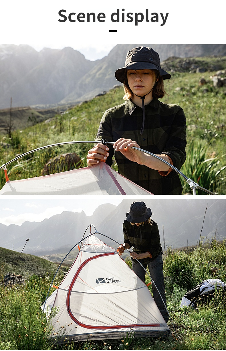 Cheap Goat Tents Mobi Garden Outdoor Camping Ultra Light 20d Silica Gel Aluminum Rod Windproof Rain Proof Tent Light Riding